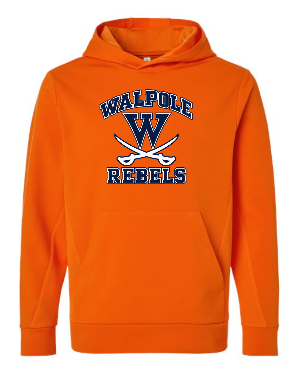 Walpole Rebels Football & Cheer Team 365 Unisex Squad Hooded Tech Fleece Pullover (Sport Orange)