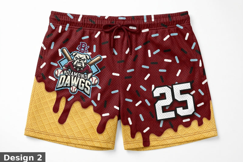 BC Diamond Dawgs Custom Athletic Shorts