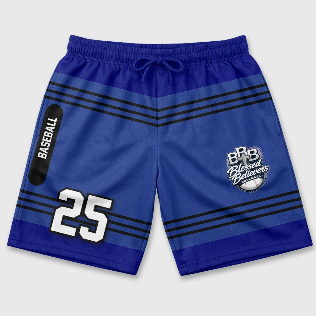Blessed believers baseball Custom Athletic Shorts