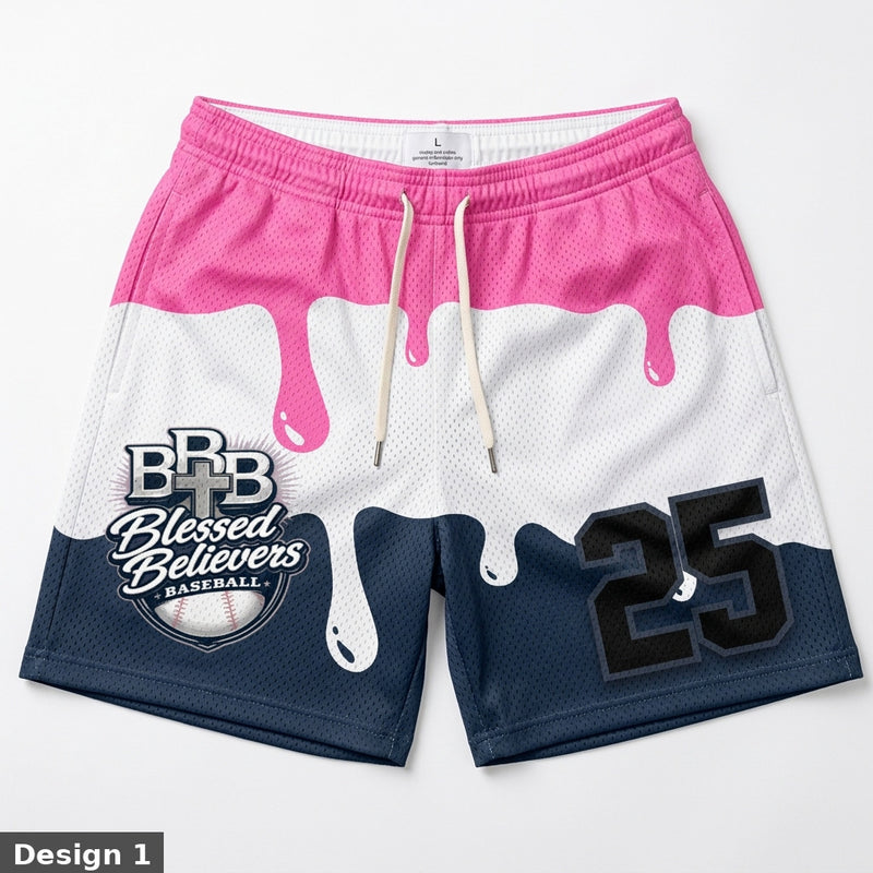 Blessed believers baseball Custom Athletic Shorts