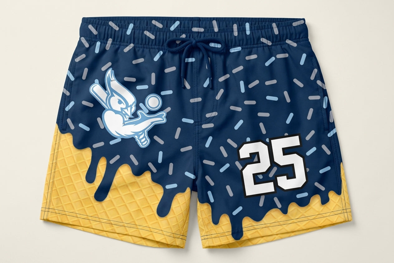 Blue Jays Custom Swim Trunks - Design 4