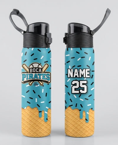 Boca Pirates Custom Water Bottle