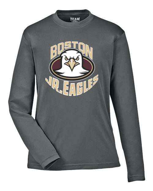 Boston JR Eagles Team 365 Youth Zone Performance Long Sleeve T-Shirt (Sport Graphite)
