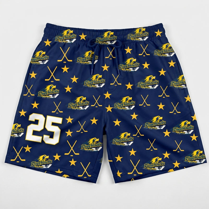 CT Riverhawks Custom Swim Trunks