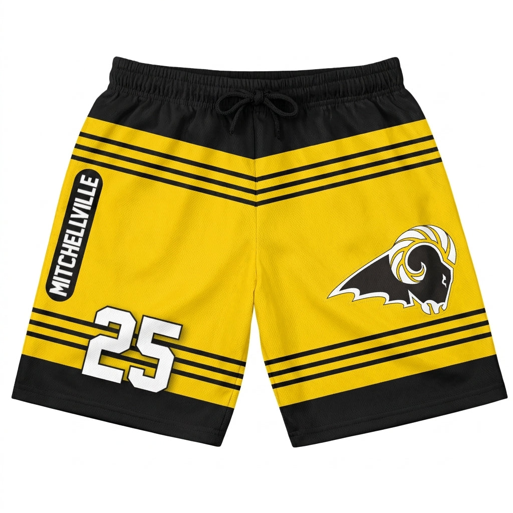 Delaware Elementary Custom Athletic Shorts - Design 15