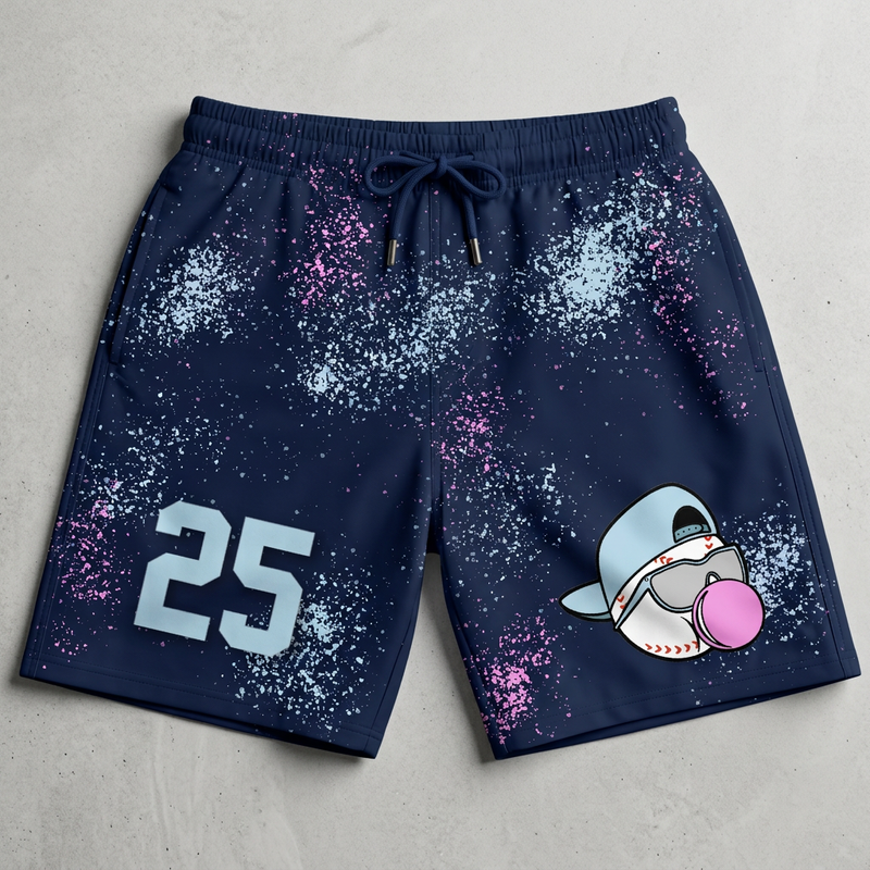 Edge Baseball Custom Swim Trunks - Design 2