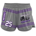 Monsterville QB Girls Athletic Shorts - Gray