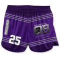 Monsterville QB Girls Athletic Shorts - Purple