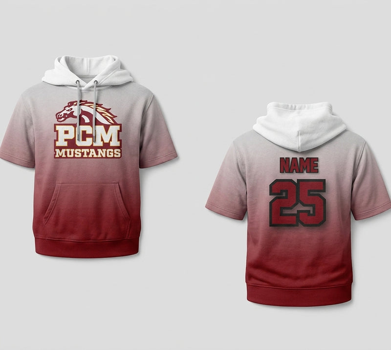 PCM Mustangs Custom SS Hoodie - Design 2