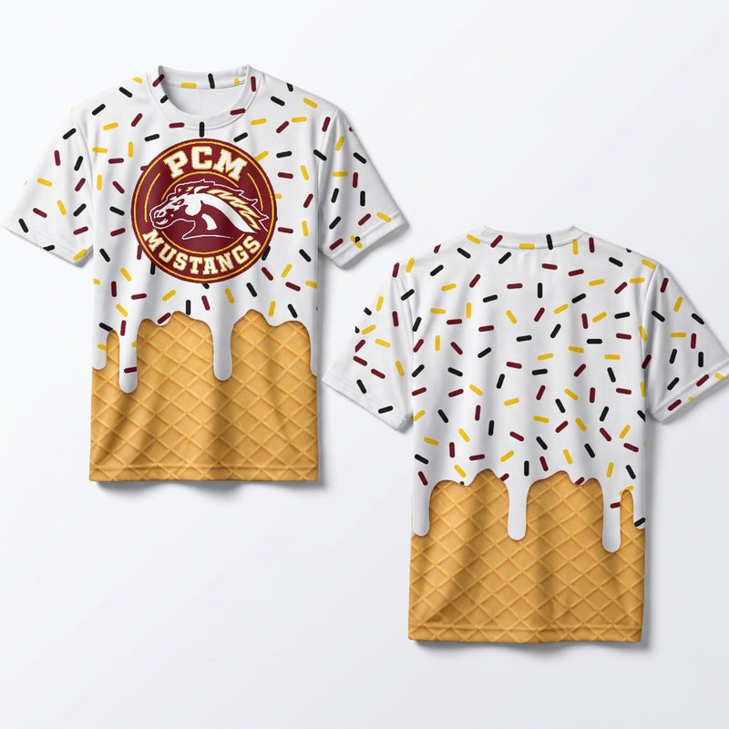 PCM Mustangs Custom Tee Shirt - Design 4
