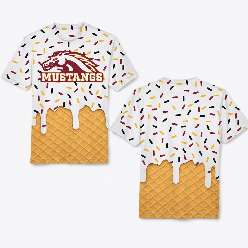 PCM Mustangs Custom Tee Shirt - Design 3