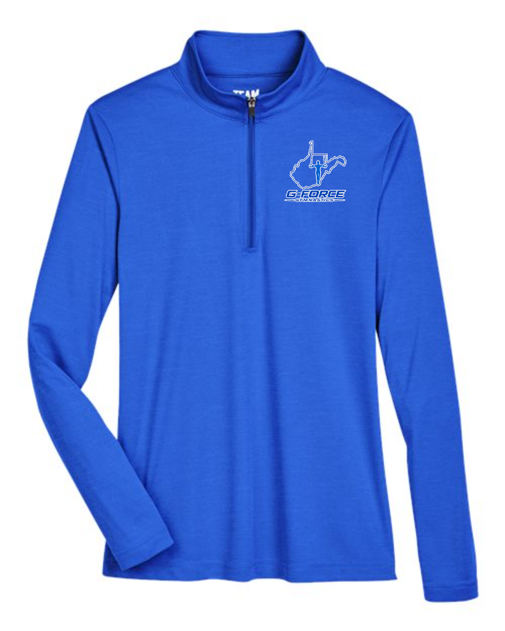 G-Force Gymnastics - Store Team 365 TT31HW Women's Zone Sonic Heather Performance Quarter-Zip Pullover (Sport Royal Heather) - Design A