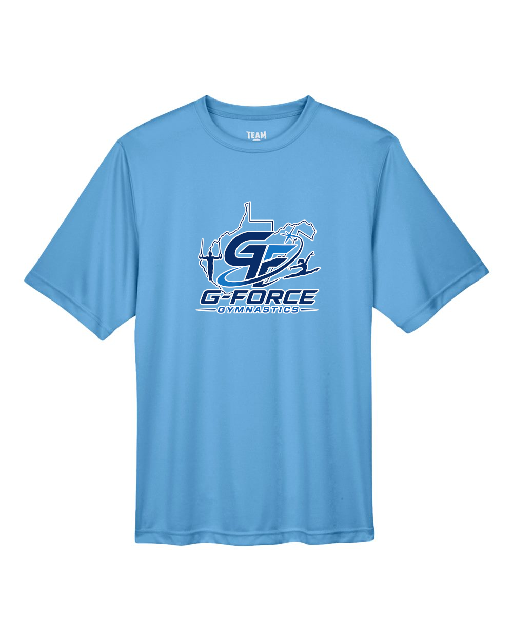 G-Force Gymnastics - Store Team 365 Men's Zone Performance T-Shirt (Sport Light Blue) - Design A
