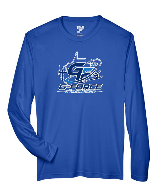 G-Force Gymnastics - Store Team 365 Men's Zone Performance Long Sleeve T-Shirt (Sport Royal) - Design A