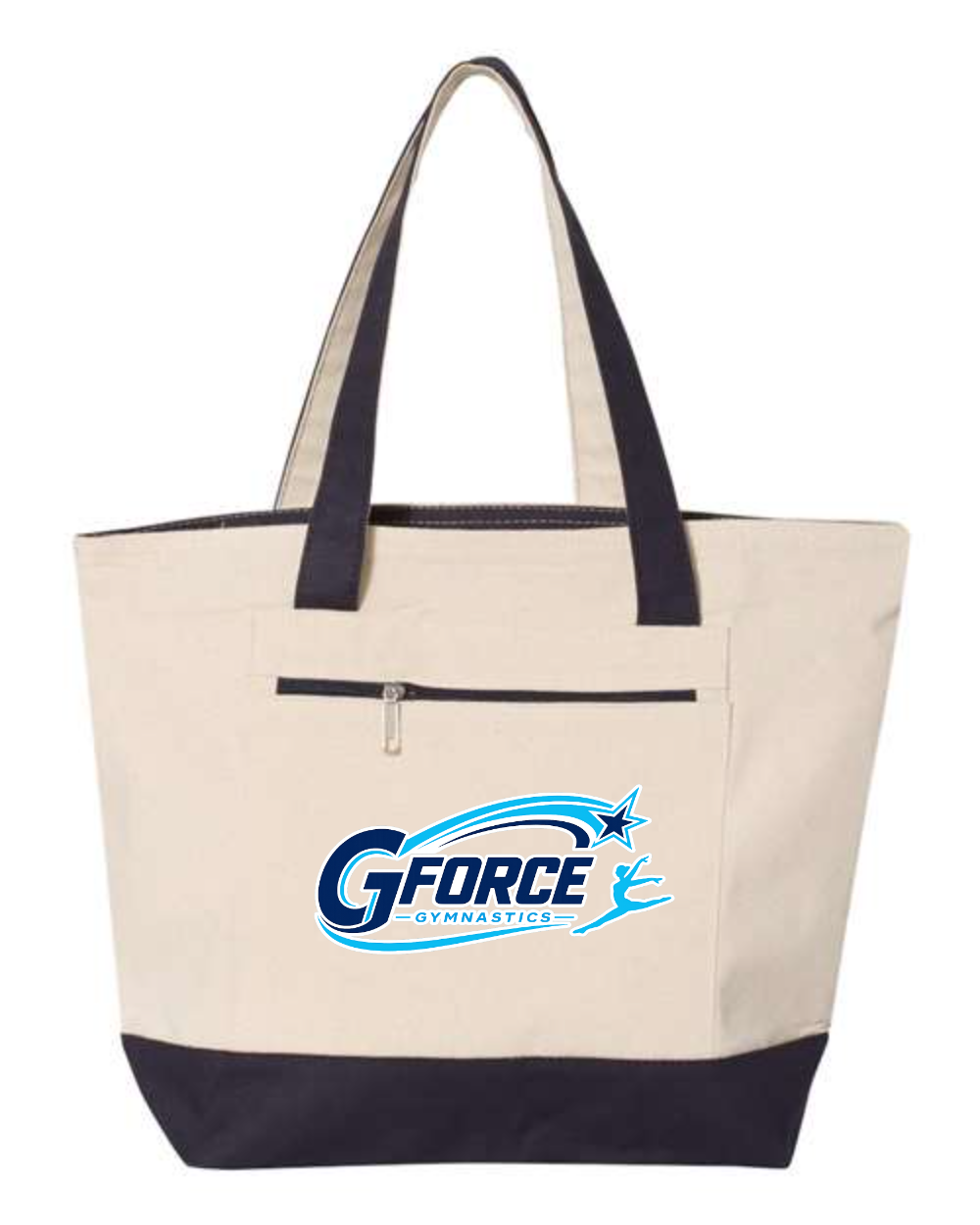 G-Force Gymnastics - Store Q-Tees Q1300 19L Zippered Tote - Design 2