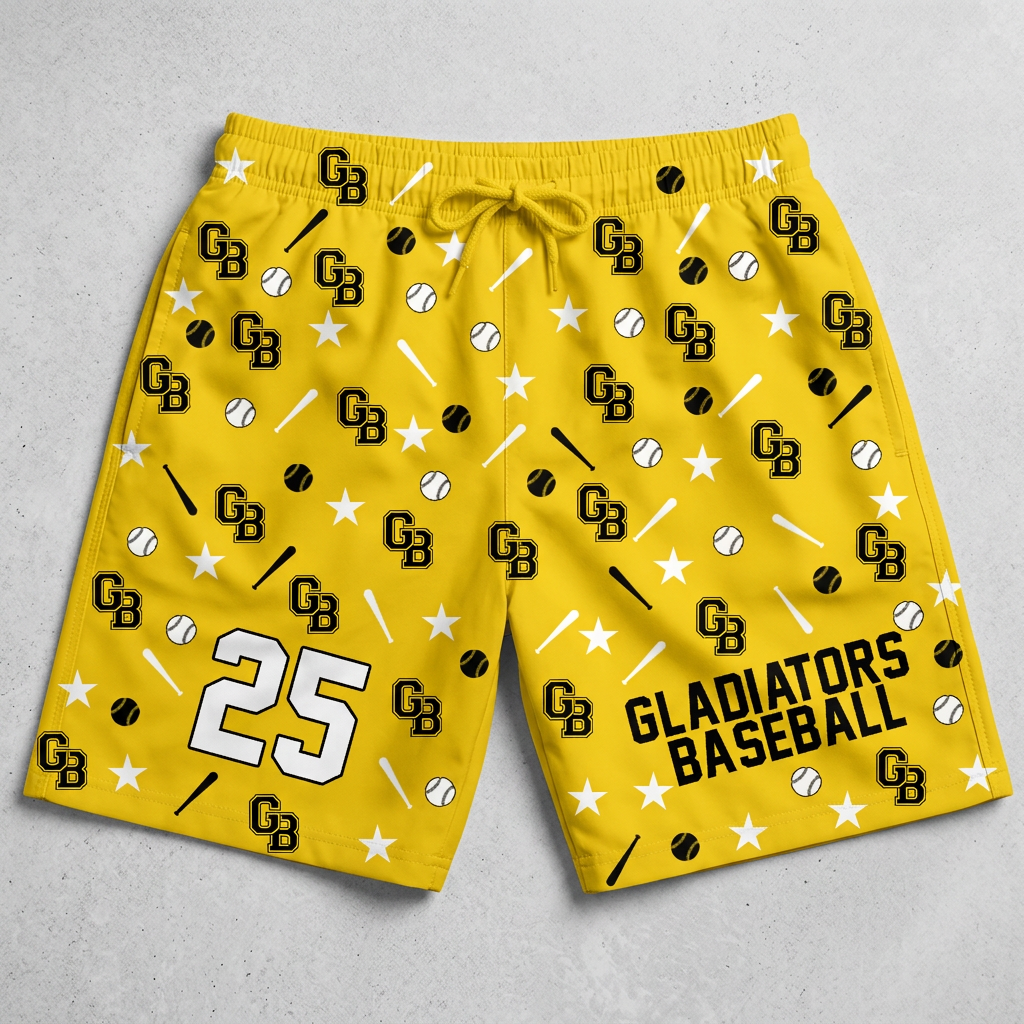 Gladiators Baseball Custom Swim Trunks