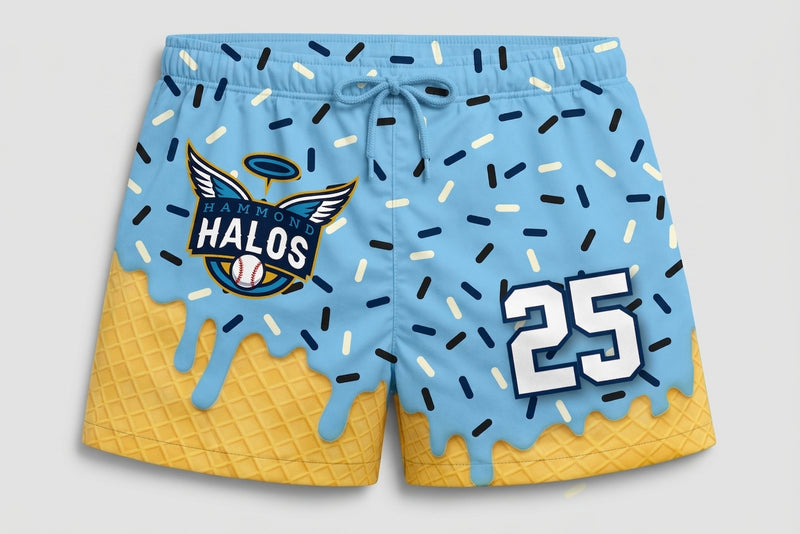 Halos Custom Swim Trunks