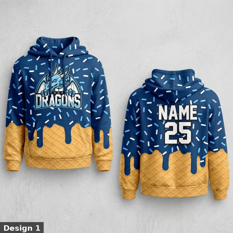 Ice Dragons Custom Hoodie