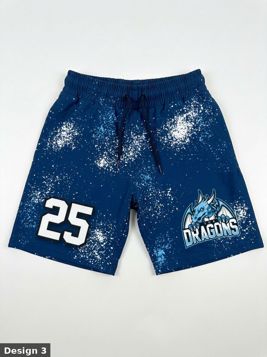 Ice Dragons Custom Swim Trunks