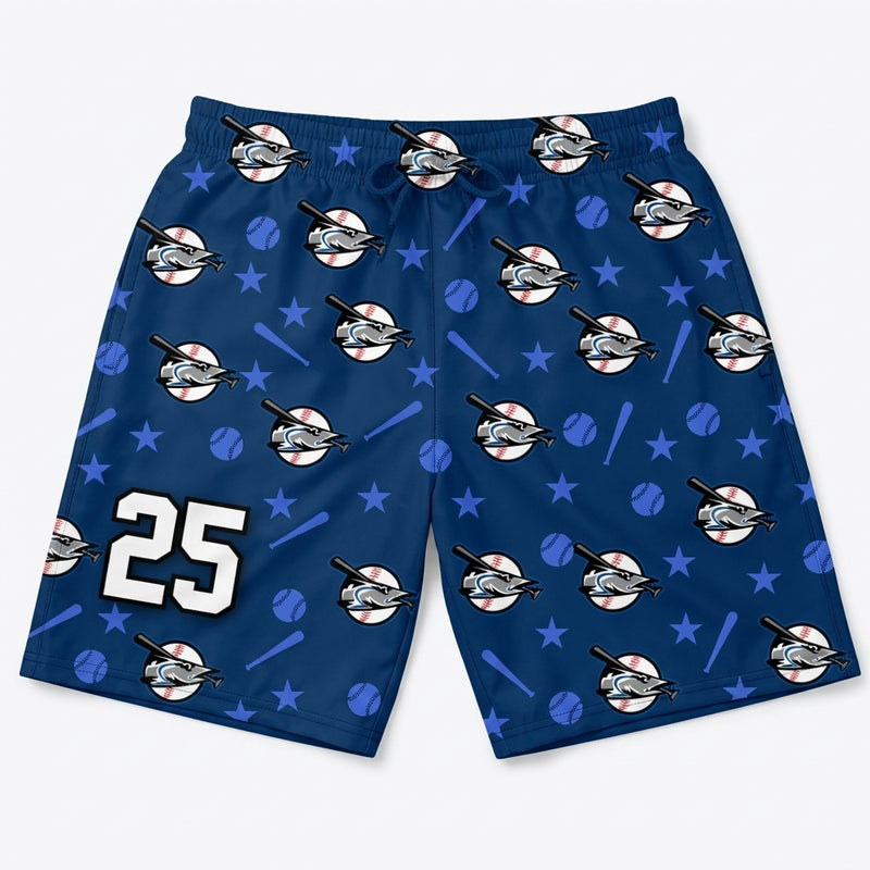Jax Beach Barracudas Custom Swim Trunks