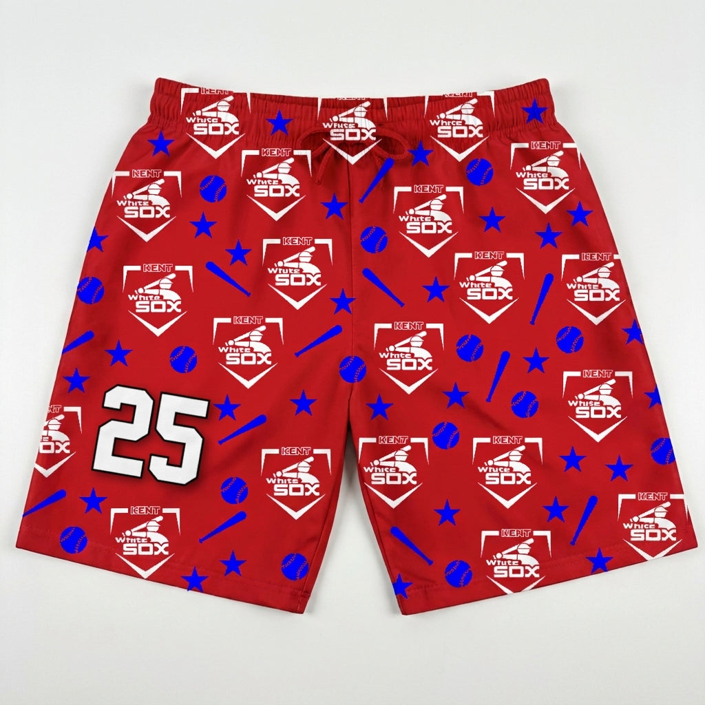 Kent White Sox Custom Athletic Shorts