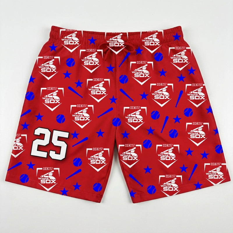 Kent White Sox Custom Athletic Shorts