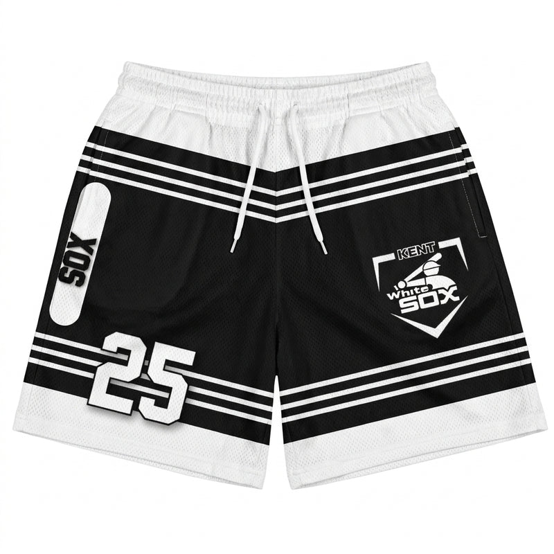 Kent White Sox Custom Athletic Shorts - Design 2