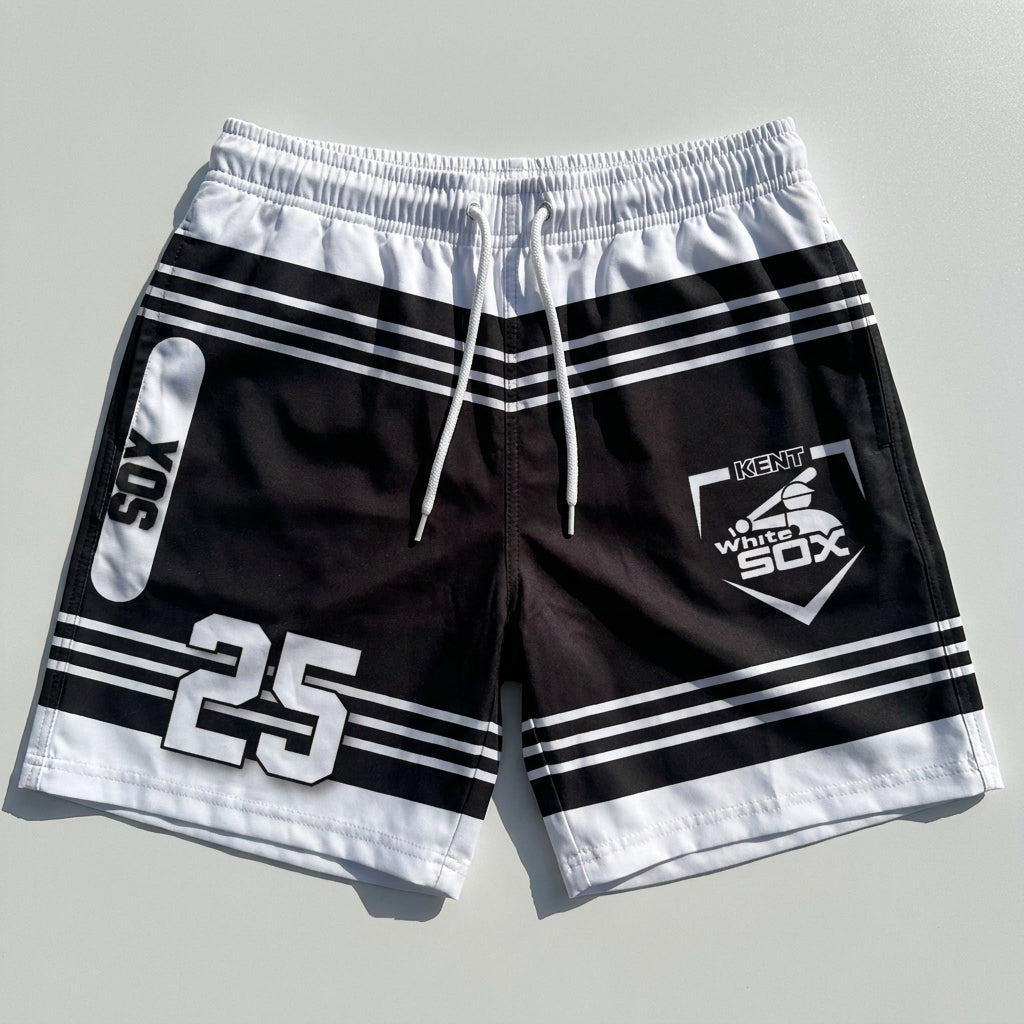 Kent White Sox Custom Swim Trunks