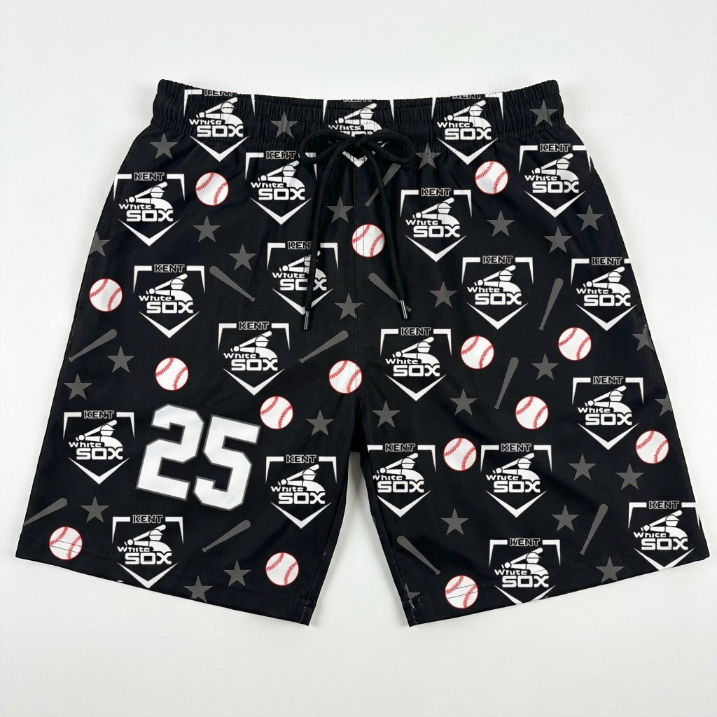 Kent White Sox Custom Athletic Shorts