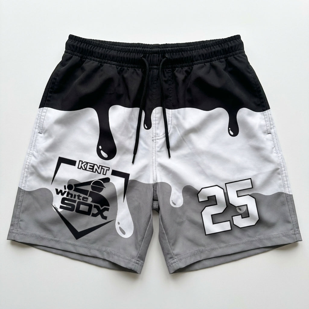Kent White Sox Custom Swim Trunks