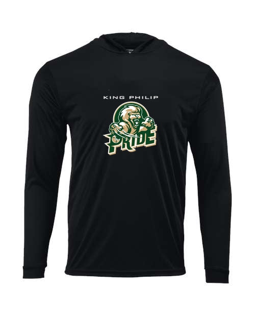 KP Pride Paragon Unisex Bahama Performance Hooded Long Sleeve T-Shirt - Black