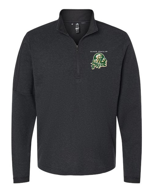 KP Pride Men's 3-Stripes Quarter-Zip Sweater Pullover - Black