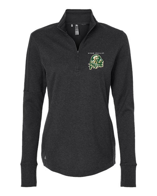 KP Pride Women's 3-Stripes Quarter-Zip Sweater Pullover - Black