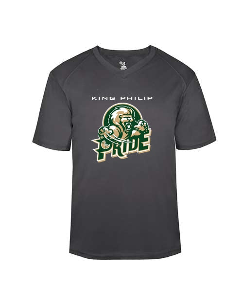 KP Pride Badger B-Core Yth V-Neck Tee - Graphite