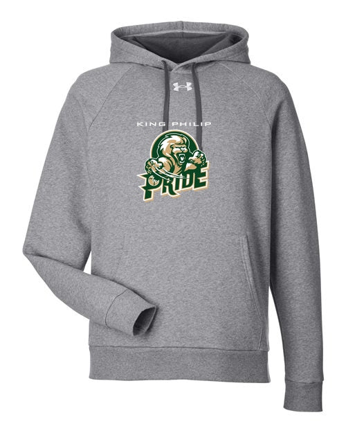 KP Pride Under Armour Men's Rival Fleece Hooded Sweatshirt - Graphite