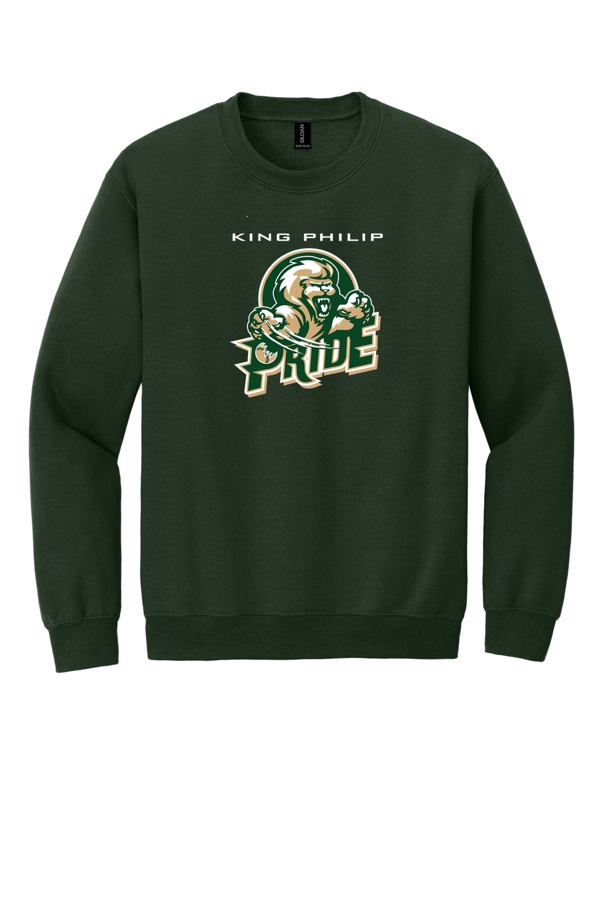 KP Pride Gildan Heavy Blend Crewneck Sweatshirt. 18000 - Forest