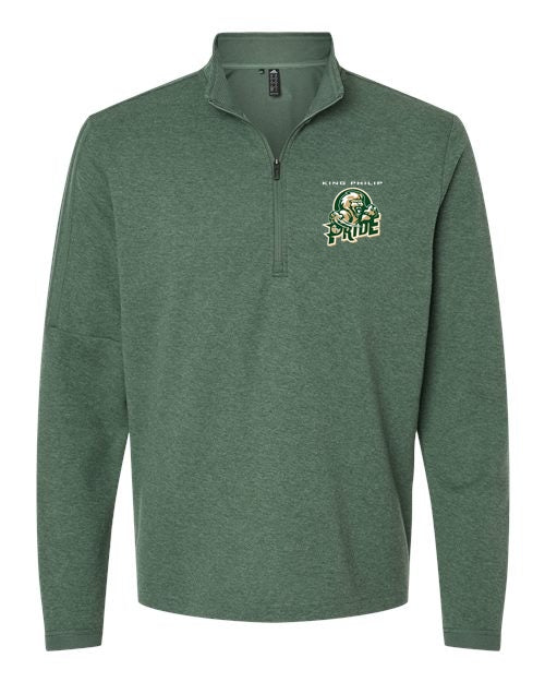 KP Pride Men's 3-Stripes Quarter-Zip Sweater Pullover - Forest
