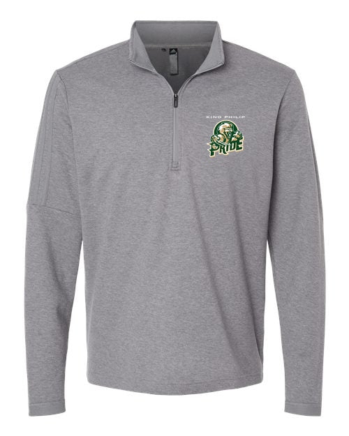 KP Pride Men's 3-Stripes Quarter-Zip Sweater Pullover - Graphite