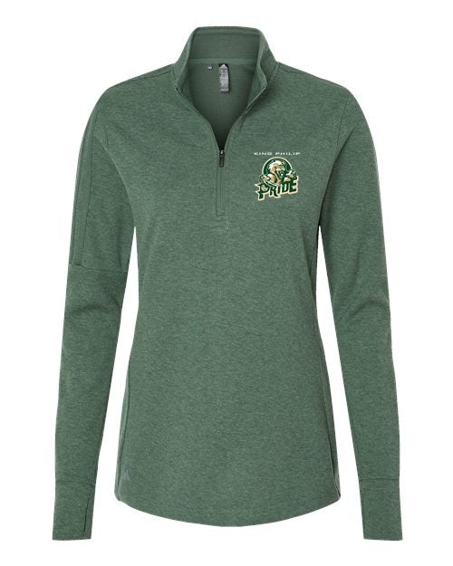 KP Pride Women's 3-Stripes Quarter-Zip Sweater Pullover - Forest