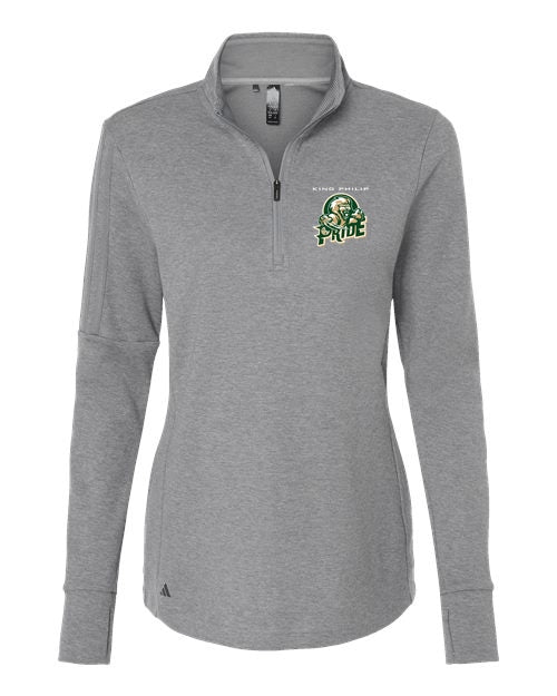 KP Pride Women's 3-Stripes Quarter-Zip Sweater Pullover - Graphite