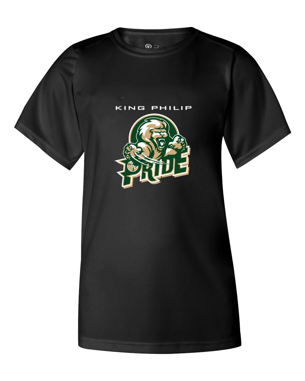 KP Pride Badger Girls Crew Neck Tee - Black