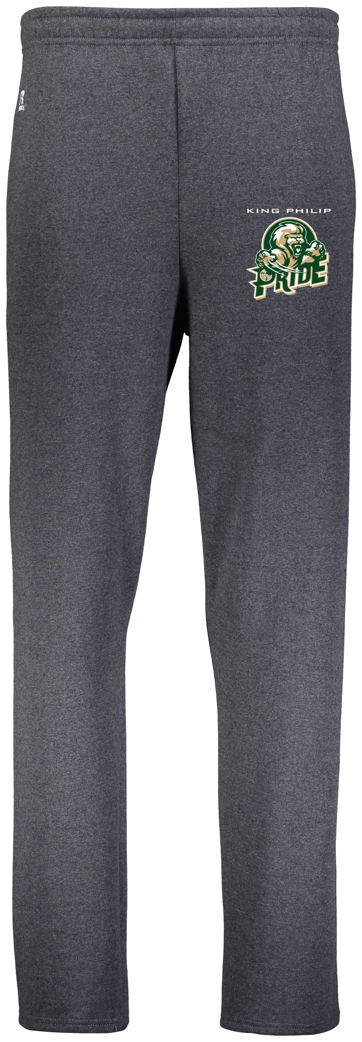KP Pride Russell Dri-Power Open Bottom Pocket Sweatpants - Black