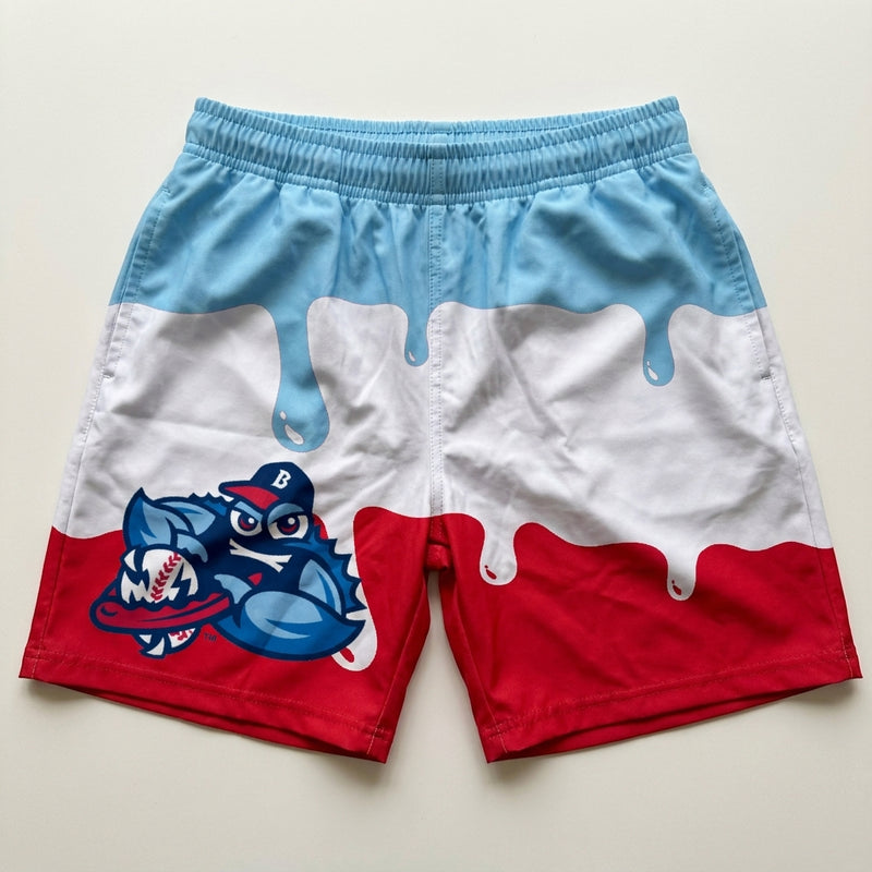Lake Houston Blue Claws Custom Swim Trunks