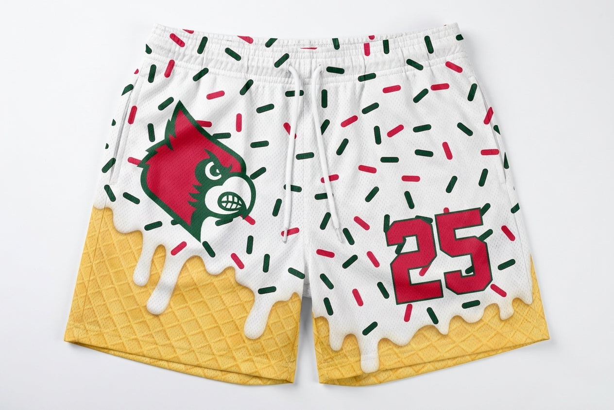 Lindsay Cardinals Custom Athletic Shorts
