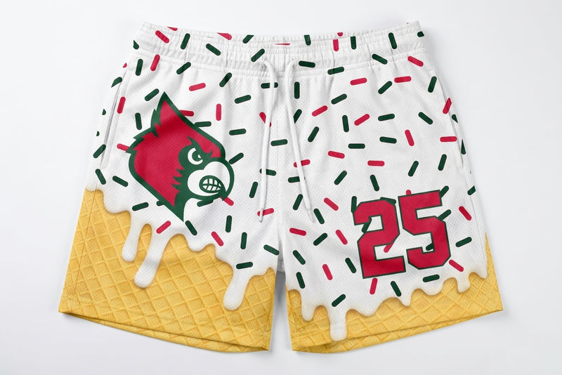 Lindsay Cardinals Custom Athletic Shorts