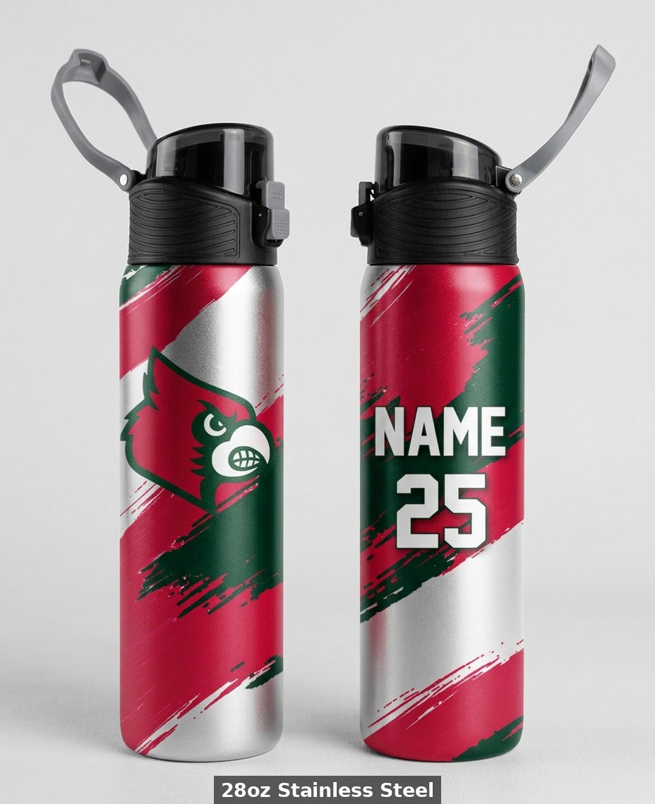 Lindsay Cardinals Custom Water Bottle