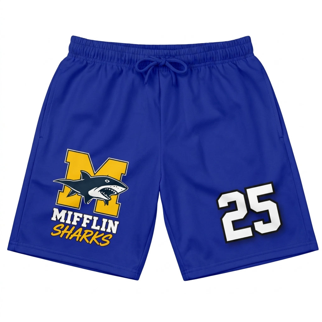 Mifflin Sharks Custom Athletic Shorts