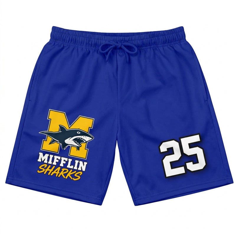 Mifflin Sharks Custom Athletic Shorts