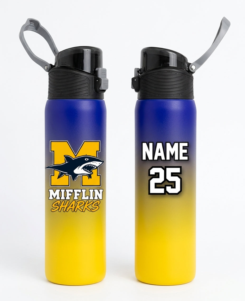 Mifflin Sharks Custom Water Bottle