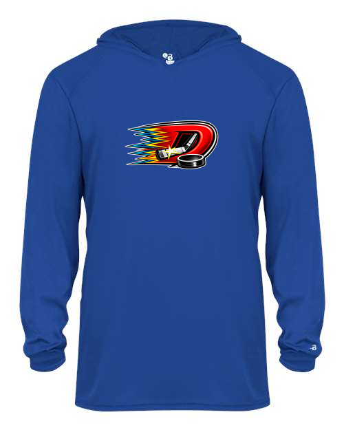 South Shore Dynamos Badger Youth B-Core Long Sleeve Hooded T-Shirt (Royal)